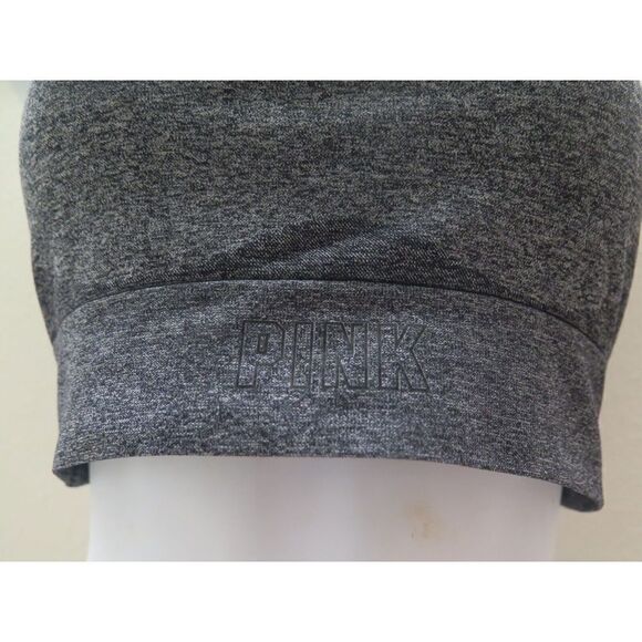 Victoria's Secret Womens Sz M Gray Heather Seamless Unlined Racerback Sports Bra - Picture 2 of 8